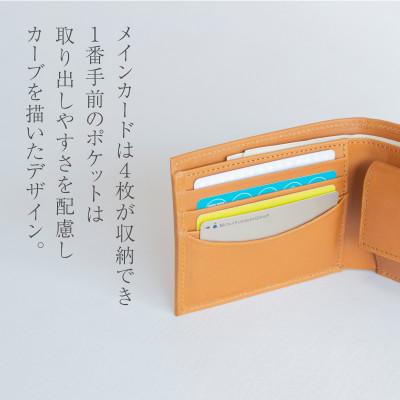 ふるさと納税 和泉市 【本革 二つ折り財布】ハーフウォレット スタンダード スリム 姫路レザー【aw-14hn-NV】 |  | 02