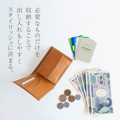 ふるさと納税 和泉市 【本革 二つ折り財布】ハーフウォレット スタンダード スリム 姫路レザー【aw-14hn-NV】 |  | 03