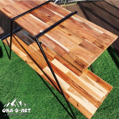 ふるさと納税 岡崎市 oka-d-art (ロゴレーザー刻印入り) アウトドア アイアンラック 2段タイプ
