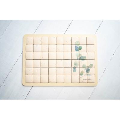 ふるさと納税 茨木市 吸水&amp;速乾!洗える 珪藻土タイルバスマット ユーカリ(コンパクト/Mサイズ)