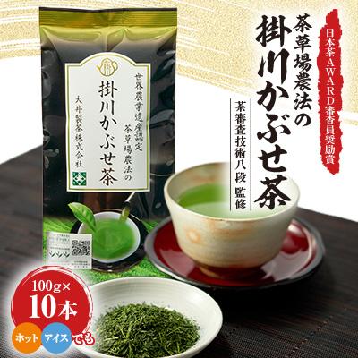 ふるさと納税 掛川市 日本茶AWARD審査員奨励賞! 世界農業遺産認定　茶草場農法の掛川かぶせ茶 | 
