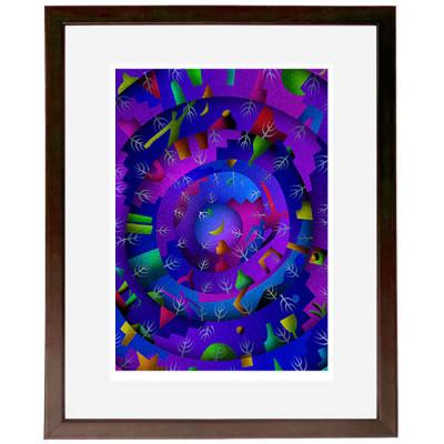 ふるさと納税 綾部市 ＼京都・綾部の癒やし系作家/[絵画] 記憶の階層 額装サイズ526mmx412mm