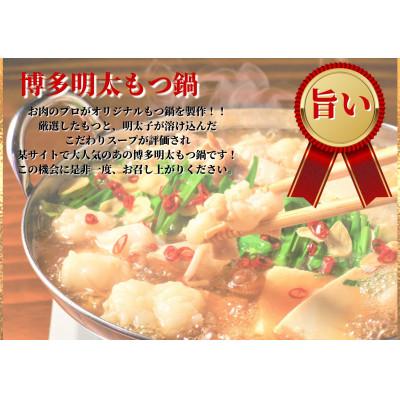 ふるさと納税 中間市 博多明太もつ鍋セット 3〜4人前(中間市)