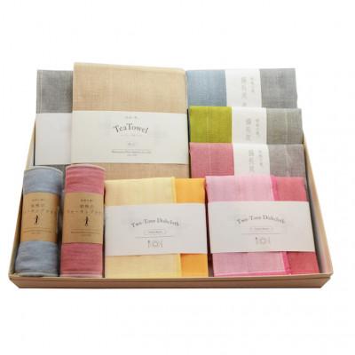 ふるさと納税 天理市 蚊帳織り ウォーキングタオル&amp;ふきん 計9点セット