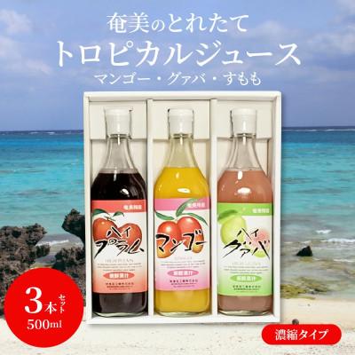 ふるさと納税 奄美市 奄美のとれたてトロピカルフルーツジュース アソート3本セット(マンゴー・グァバ・すもも)