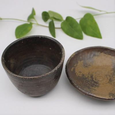 ふるさと納税 備前市 備前焼手びねり小皿とカップセット2(登り窯)