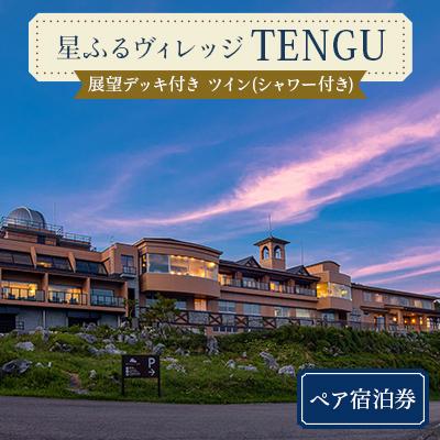 ふるさと納税 津野町 星ふるヴィレッジTENGU 展望デッキ付き ツイン(シャワー付き)ペア宿泊券
