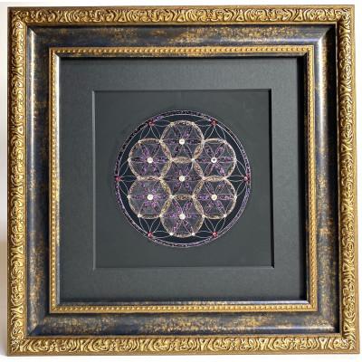 ふるさと納税 小諸市 神聖幾何学フラワーオブライフ「エッグオブライフ」ゴールドーR4-4-20角