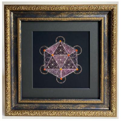 ふるさと納税 小諸市 神聖幾何学フラワーオブライフ「正二十面体」ピンクR4-11-20角