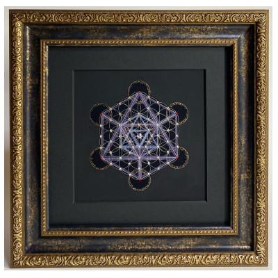 ふるさと納税 小諸市 神聖幾何学フラワーオブライフ「2つの正二十面体」ラベンダR4-12-20角