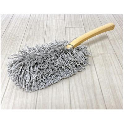 ふるさと納税 朝来市 モコモコハイクラスハンディモップ[グレー]※持ちやすい木製ハンドル付き