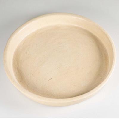 ふるさと納税 川上村 「いにま陶房」1点もの(ベージュ)リム付きプレート