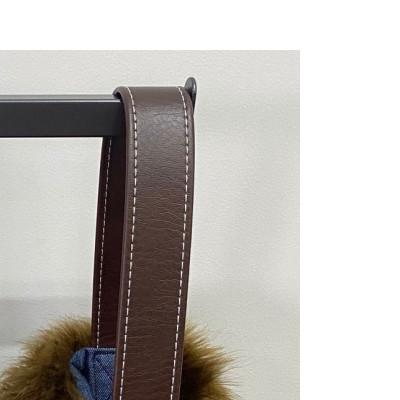 ふるさと納税 橋本市 OKADA TEXTILE バケツ型 エコファーバッグ ブラウン_1