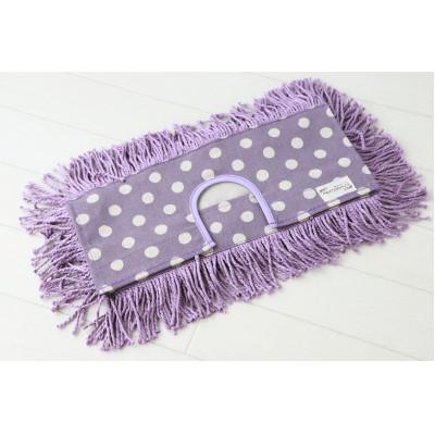 ふるさと納税 朝来市 [市販のハンドルに簡単装着]モップ専門店ならではの使い心地。デザインフロアモップ(パープルドット)