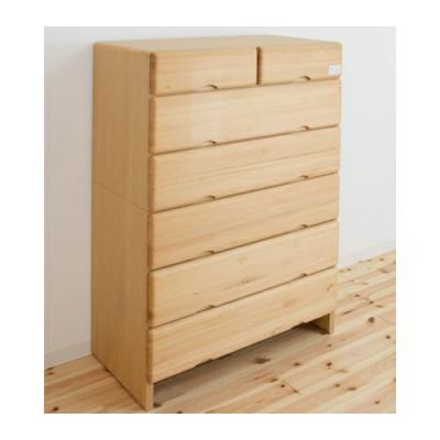 ふるさと納税 大川市 九州産ヒノキチェストなごみ90センチ幅6段[完成品・宅内設置]