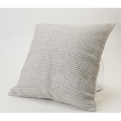 ふるさと納税 豊中市 [杢グレー]オーガニックコットン麻混クッションカバー45×45