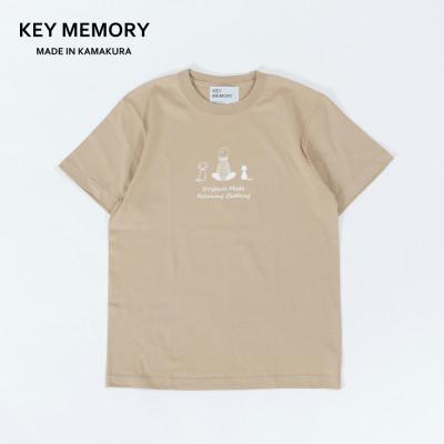 ふるさと納税 鎌倉市 [KEYMEMORY鎌倉]TIMEイラストTシャツ BEIGE サイズ1