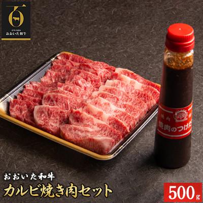 ふるさと納税 中津市 おおいた和牛カルビ焼き肉セット[500g]つけダレ付(中津市)
