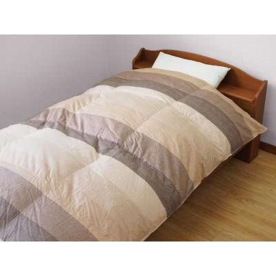 ふるさと納税 泉大津市 羽毛布団 本掛けふとん ホワイトダックダウン90% 1.3kg入 [シングル]ブラウン R&amp;BBR