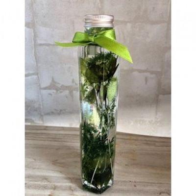 ふるさと納税 長門市 ながとカラーのハーバリウムボトル*グリーン(1135)