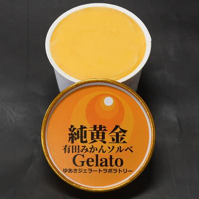 ふるさと納税 湯浅町 プレミアムジェラート/純黄金 みかんソルベ 12個セット/ゆあさジェラートラボラトリー
