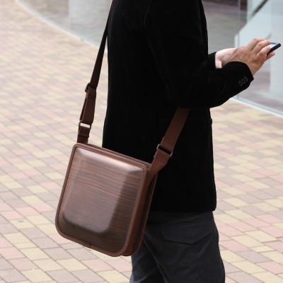 ふるさと納税 馬路村 monacca-bag/postman ブラウン[396]