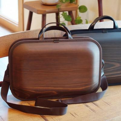 ふるさと納税 馬路村 monacca-bag/kaku ブラウンss[391]