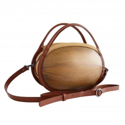 ふるさと納税 馬路村 monacca-bag/ishikoro ブラウン 2[302]