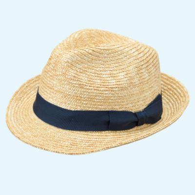 ふるさと納税 春日部市 春日部市伝統工芸品 田中帽子店 麦わら ディーノ ネイビー 頭囲58cm(UK-H114-NV-M)