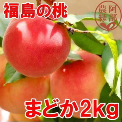 ふるさと納税 須賀川市 阿部農縁 福島の桃 まどか2kg(6〜9玉) ギフト・贈答用 ふくしまの完熟もも