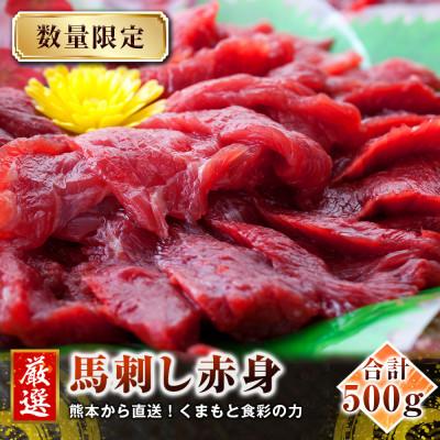 ふるさと納税 水俣市 熊本直送 馬刺しブロック肉 赤身500g(水俣市)
