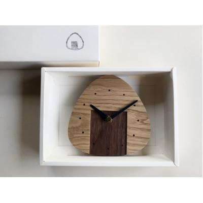 ふるさと納税 茂原市 海苔のおむすびの壁掛け時計×1　彫り目なし　手のひらサイズ木製　WOOD STUDIO KUZE’S_3