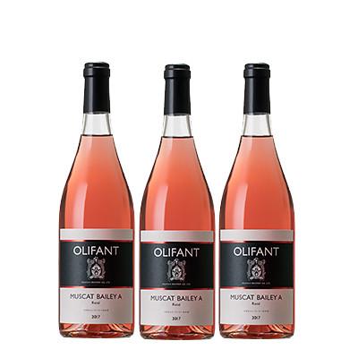 ふるさと納税 西桂町 笹一酒造OLIFANT マスカット・ベーリーAロゼ750ml×3本 山梨県西桂町