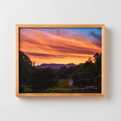 ふるさと納税 飯南町 GOSHIKI FRAME[秋夕・Sサイズ](町産ヒノキのフォトフレーム)