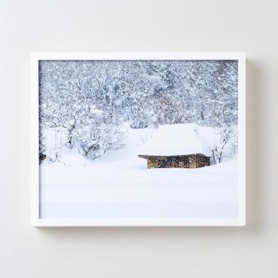 ふるさと納税 飯南町 GOSHIKI FRAME[冬雪・Sサイズ](町産ヒノキのフォトフレーム)