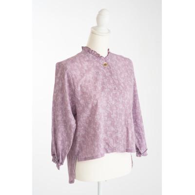 ふるさと納税 湖南市 多機能な介護衣服 La・フック(R)(薄紫)柄あり・隠しボタン Lサイズ