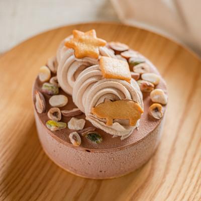 ふるさと納税 宇都宮市 <栃木県/Vivo>ヘーゼルチョコのジェラートケーキ(アイスケーキ)