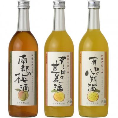 ふるさと納税 上富田町 和歌のめぐみ酒[B]セット 720ml×3種 (有田の八朔酒/南部の梅酒/有田の甘夏酒)(A002)