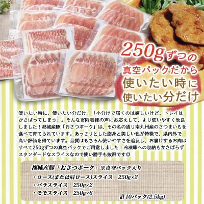 ふるさと納税 都城市 全部真空パック!「都城産おさつポーク」2.5kgセット |  | 01