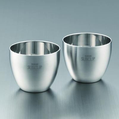 ふるさと納税 燕市 メイド・イン・ツバメ 18-8ステンレス二重構造さくらぐい呑みペア