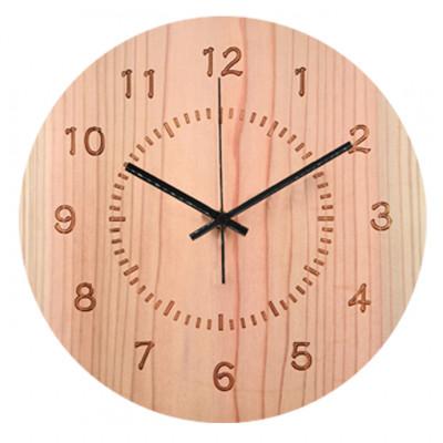 ふるさと納税 福知山市 木製電波時計(円形)(数字)