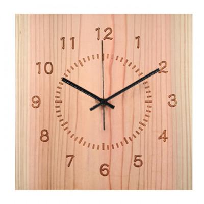 ふるさと納税 福知山市 木製電波時計(正方形)(数字)