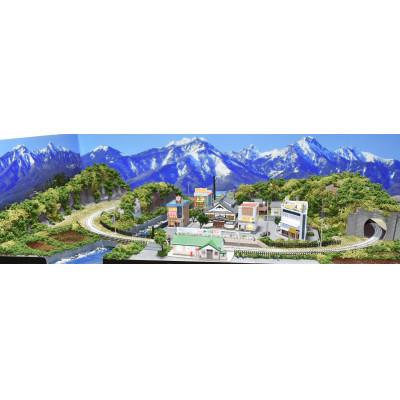 ふるさと納税 南箕輪村 Nゲージ鉄道模型ジオラマレイアウト 照明付き 90cmx60cm