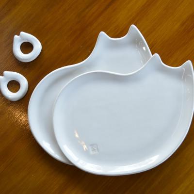 ふるさと納税 笠間市 [笠間焼]ねこのプレートセット