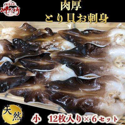 ふるさと納税 南知多町 純国産[貝専門店] 肉厚 トリ貝 刺身 [小12枚入り]6セット 岬だより