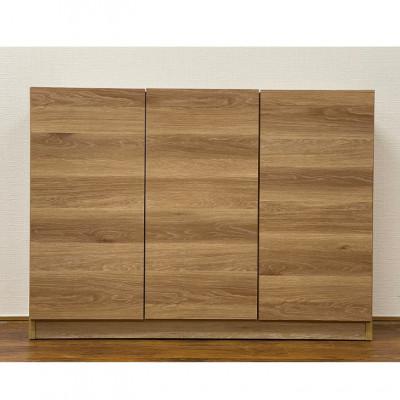 ふるさと納税 大川市 高級感のあるロータイプシューズボックス[ランバー110L/NA・BR]