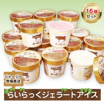 ふるさと納税 朝来市 ジャージー牧場直送のらいらっくジェラートアイス16個セット