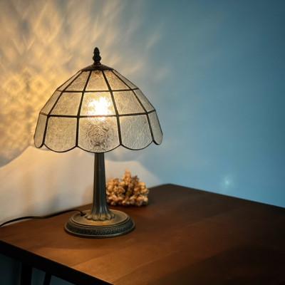 ふるさと納税 瀬戸市 ステンドグラスのテーブルランプ 木漏れ日 L フラワー