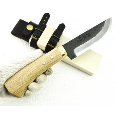 ふるさと納税 南国市 [晶之作]土佐鍛 狩猟刀『猪鹿刀』120 土佐オリジナル白鋼 [真鍮丸輪]