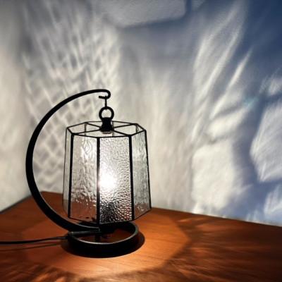 ふるさと納税 瀬戸市 ステンドグラスのテーブルランプ ファン